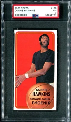 1970 Topps Basketball #130 Connie Hawkins PSA 7 NM - Image 1 of 2