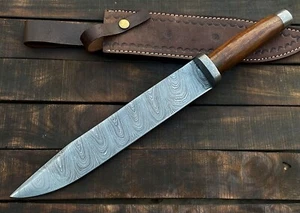 Hunting Knife Custom Handmade Damascus Steel Bowie Knife KPro - Picture 1 of 11