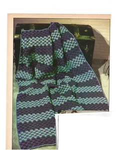 Karo Afghan (#277-42) Vintage Häkelanleitung - Bild 1 von 2