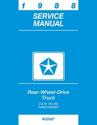 Camión Dodge D/W 150-350 1988, manual de taller Ramcharger Foto 1 de 3