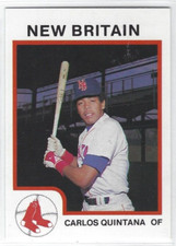 1987 New Britain Red Sox (Double A-Boston Red Sox) Carlos Quintana