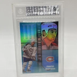 Ultimate Rookies 7/250 2002-03 Francois Beauchemin 91 BGS 9 como nuevo novato radiocontrol - Imagen 1 de 5