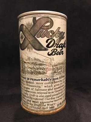Vintage LUCKY Draft Beer Can Straight Side Can! San Fransisco CA NEAT!!! - Image 1 of 4