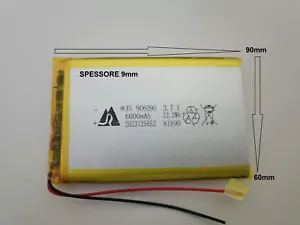 litio batteria da 3.7 v 6000mAh basso drenaggio digitael device gls,cuffie,smart - Foto 1 di 3