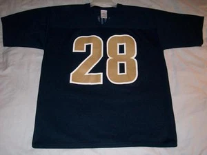 Marshall Faulk 28 St. Louis Rams NFL Print Blue Basic Jersey Mens Large used - Bild 1 von 2