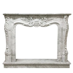 Luigi XVI Decorated Marble Fireplace Mantel L150 - Picture 1 of 8