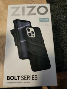 PAQUETE ZIZO BOLT IPHONE 13 PRO MAX FUNDA + VIDRIO TEMPLADO + CLIP DE CINTURÓN - NEGRO - Imagen 1 de 2