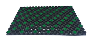 Gummi-Fußmatte Super Strong mit Bürsten 150x100 cm grün Fußabtreter Matte - Bild 1 von 4