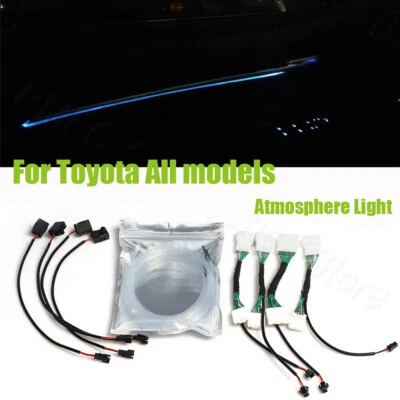 Para Toyota Camry 4 Puertas Atmósfera Luz Ambiental Lámpara Puerta Coche Borde Azul Foto 1 de 4