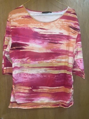 Camisa tribal mujer grande multicolor manga 3/4 blusa Foto 1 de 4