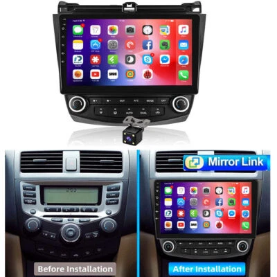 For Honda Accord 7 2003-2007 Android 15 Stereo Radio Car GPS 10" Touchscreen+Cam - Image 1 of 4