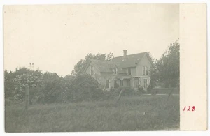1909 RPPC Large Farm House Trees Fence Post Real Photo Postcard - Picture 1 of 2