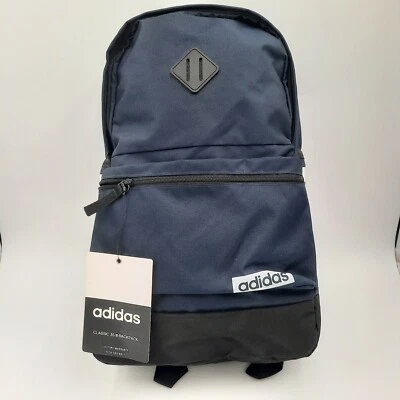 NEW Adidas Backpack Classic 3S III Blue And White Book Bag laptop Bag Unisex - Image 1 of 4