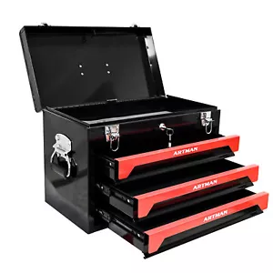 3 Drawer Tool Box Portable Storage Organizer Heavy Duty Garage Workshop Tools - Picture 1 of 12