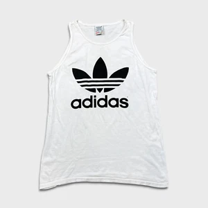 Camiseta sin mangas Adidas para hombre M años 90 vintage hecha en EE. UU. gimnasio entrenamiento rendimiento atlético - Imagen 1 de 7