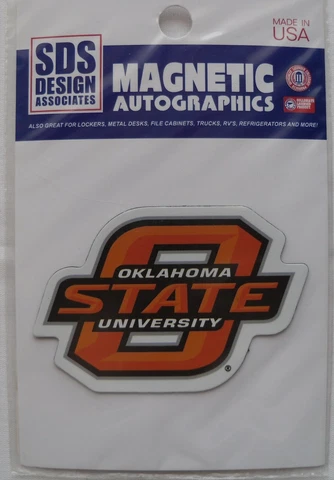 1 Pair NCAA Oklahoma State Cowboys Magnets 3 3/8" x 2 1/4" Cover