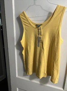 Natural Reflections XL Harlow Henley Snap Tank New With Tags! - Picture 1 of 3