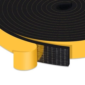 High Density Foam Weather Stripping Door Seal Strip Insulation Tape Roll for ... - Picture 1 of 5