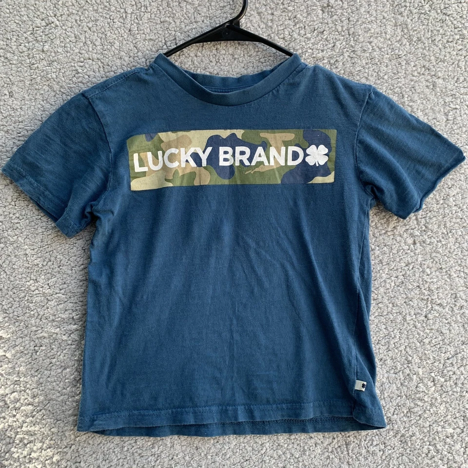 Lucky Brand Boy's Crewneck Short Sleeve Graphic T-Shirt Size Small (8) - Image 1 of 4