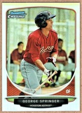 GEORGE SPRINGER - 2013 BOWMAN CHROME CREAM OF THE CROP MINI REFRACTOR RC