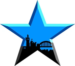 Geordie Star Laminated Vinyl Sticker car decal football Newcastle Toon army  - Picture 1 of 1