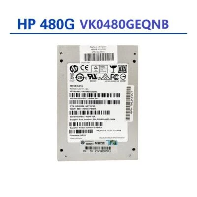 480GB SSD Hard Drive 791146-001 HP HPS1 SSD 480GB VK0480GEQNB 2.5" SATA Drive - Image 1 of 4