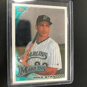 Giancarlo Mike Stanton 2010 Topps Chrome Rookie Card RC #190 Marlins Yankees M31