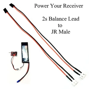 RCP-JRJST 2s Lipo Balance Lead Female to JR Male Harness (2) Power the Receiver - Picture 1 of 22