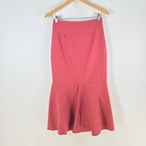 Keepsake the label skirt womens S trumpet midi red mermaid zip 110122 - Picture 1 of 9