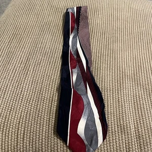 Nueva corbata de seda para hombre, clásica, multicolor geométrica de Warehouse XL para hombre - Imagen 1 de 4