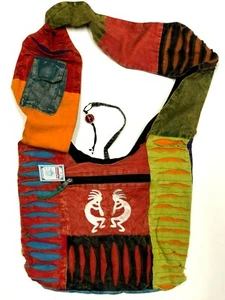 Nuevo Monedero Músicos Nativos Bolso Bandolera Hobo Boho Hippie Hecho a Mano Nepal - Imagen 1 de 5
