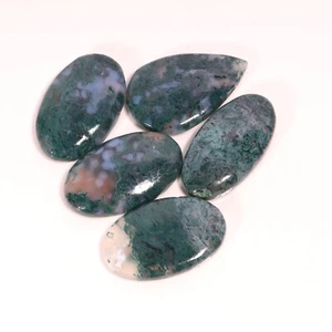 Gorgeous Top Quality Natural Moss Agate Mix Shape Cabochon Lot Loose Gemstone - Picture 1 of 4