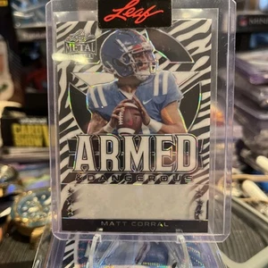 Matt Correll, leaf metal draft, armed, and dangerous zebra 1/1 unsigned proof 🔥 - Picture 1 of 2