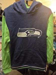Felpa con cappuccio NFL Seattle Seahawks fanatici maglione pile morbido uomo taglia S - Foto 1 di 3
