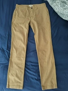 Goodthreads Washed Chino Pants Men's 34Wx34L Skinny Tan Flat Front Slash Pocket - Picture 1 of 7