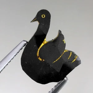 3.00cts Rare Swan Bird Shape Fancy Black Natural Earth Mined Loose Diamonds - Picture 1 of 4