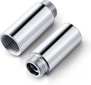 2 Pcs Shower Head Extension Arm Stainless Steel Shower Pipe Extension 1/2Pt Male - Picture 1 of 6