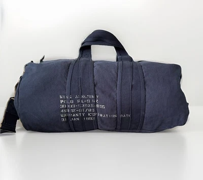 Polo Ralph Lauren Naval Tailors Duffel Bag – Navy Canvas & Leather – Unused - Image 1 of 4
