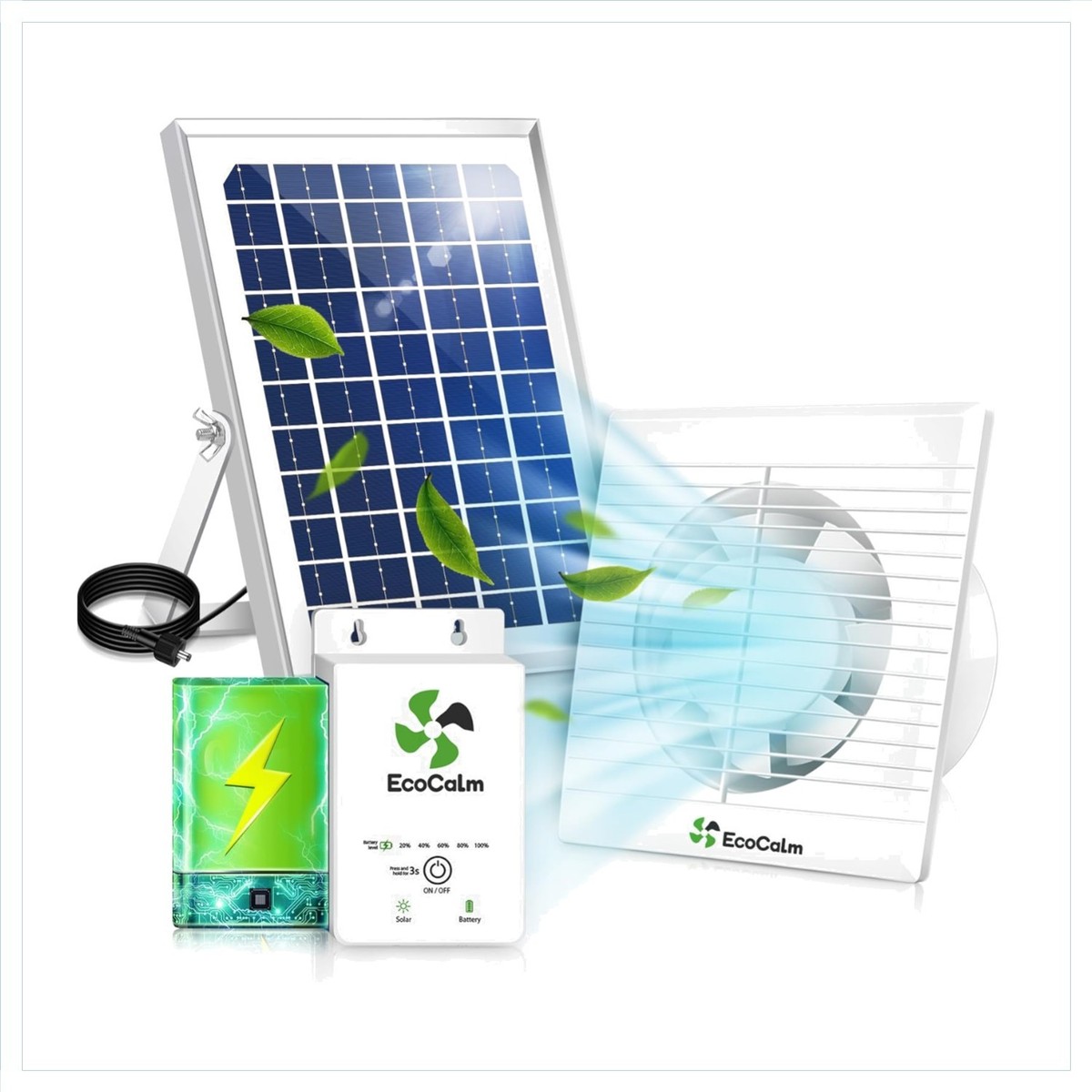 16W Solar Ventilator Set - 2 Lüfter Für Gewächshaus & Hühnerstall