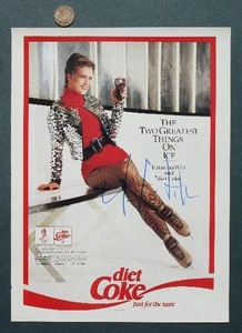 Olympiasiegerin Katarina Witt HANDSIGNIERT / SIGNED Coca-Cola Magazin Anzeige - - Bild 1 von 1