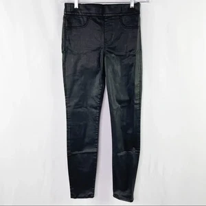 Madewell schwarze beschichtete SKINNY SKINNY Jeans Gr. 27 Pull On Hose stretchig NEU - Bild 1 von 5