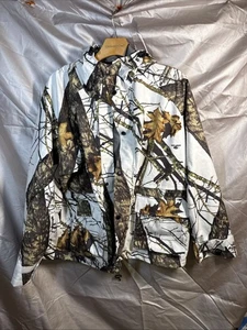 Mens Mossy Oak Wildfowler Outfitter Winter Break-up Waterproof Jacket Medium - Picture 1 of 4