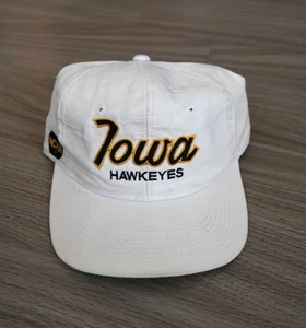 Vintage anni 90 Iowa Hawkeyes Sports Specialties Snapback bianco etichetta twill NCAA - Foto 1 di 10