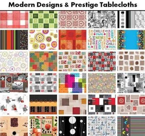 Modern PVC Tablecloth Vinyl Wipe Clean Oilcloth Latest Designs 100x140cm - Picture 1 of 88