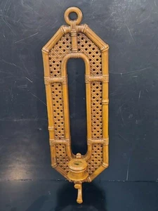 WALL SCONCE CANDLE VOTIVE Candle HOLDER 20" x 6 1/4" BROWN BURWOOD 2478B - Picture 1 of 10