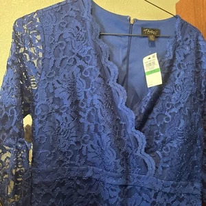 Thalia Sodi Lace Sheath Dress blue Size L Lined Women’s Dress - Picture 1 of 8