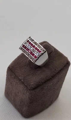 Damenring mit Edelsteine 925 Silber gr. 53 - Bild 1 von 4