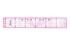 Victor transparentes Lineal 15x60cm in Pink zum Naehen Basteln Patchwork und