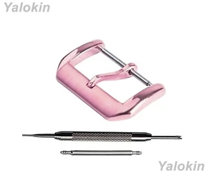 Pink Rose Gold Color 14mm Elegant Buckle for Watch Bands Straps - Pins Tool - Picture 1 of 5