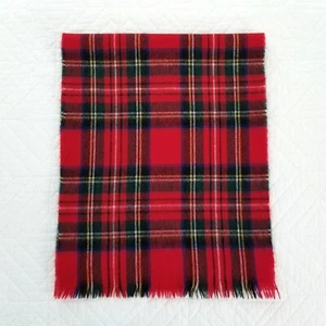 Weavers Workshop rot Schottenkaro Wolle Rechteck Schal 59" x 12" Unisex - Bild 1 von 2
